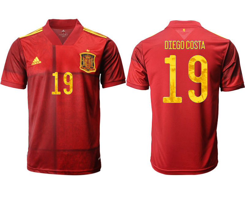 Cheap Men 2021 Europe Spain home AAA version 19 soccer jerseys